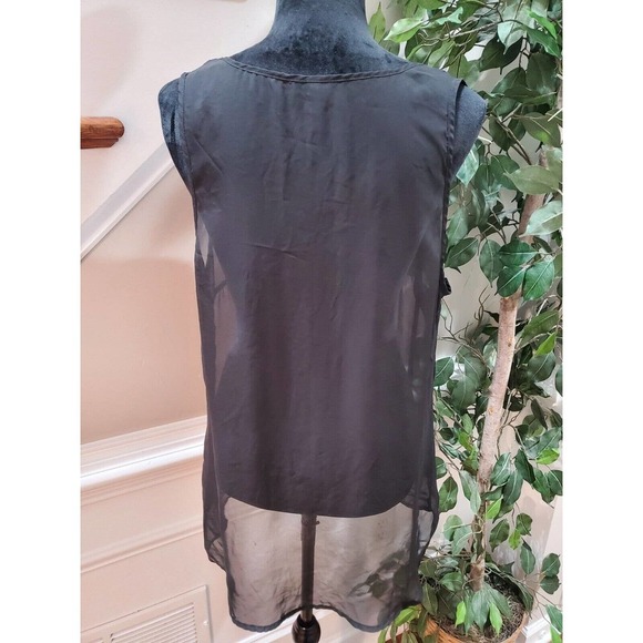 Maurices Women's Black 100% Polyester Round Neck Sleeveless Top Blouse Size 1 - Picture 6 of 12